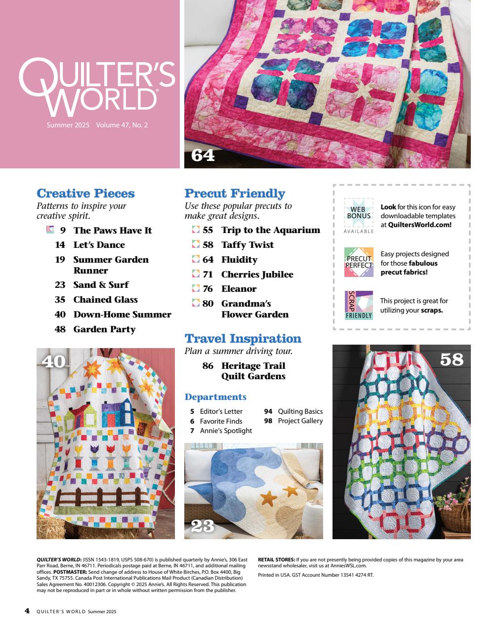 Quilter's World Preview Pages