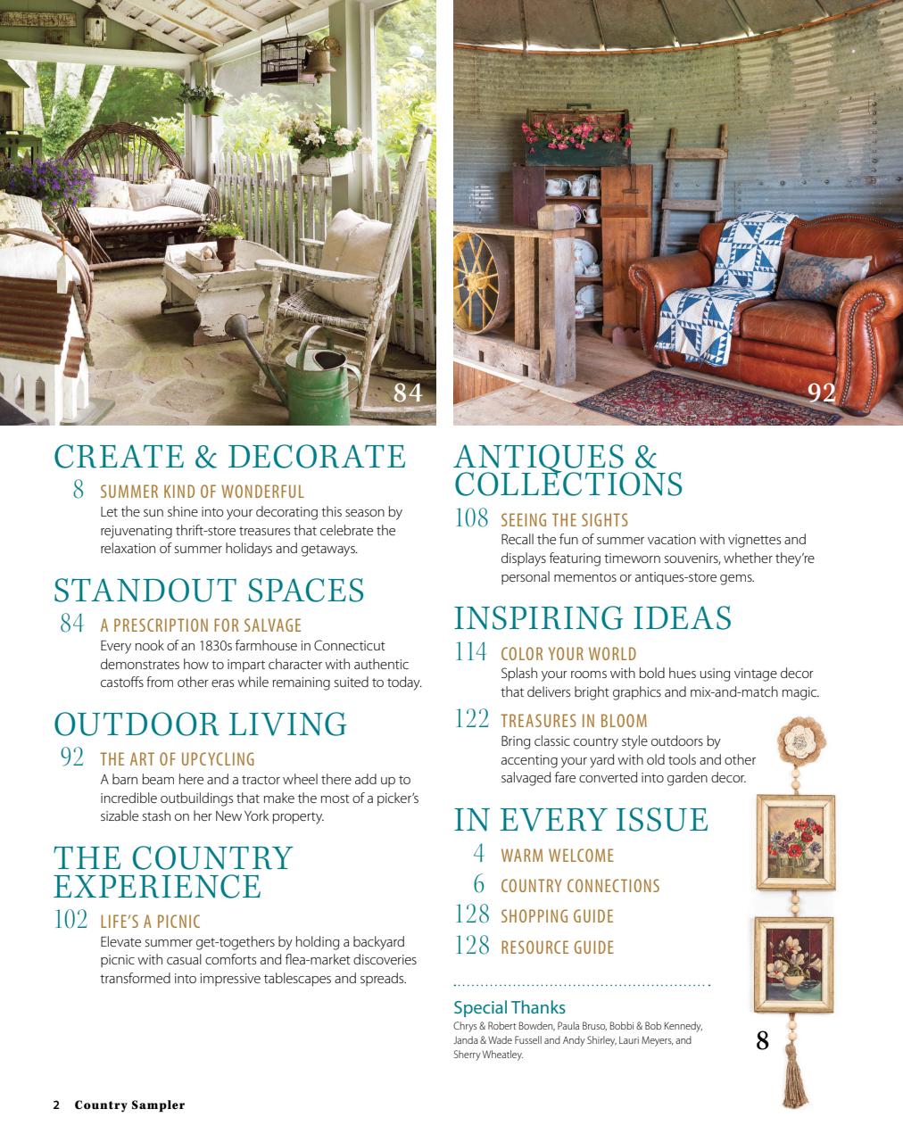 Country Sampler Home Preview Pages
