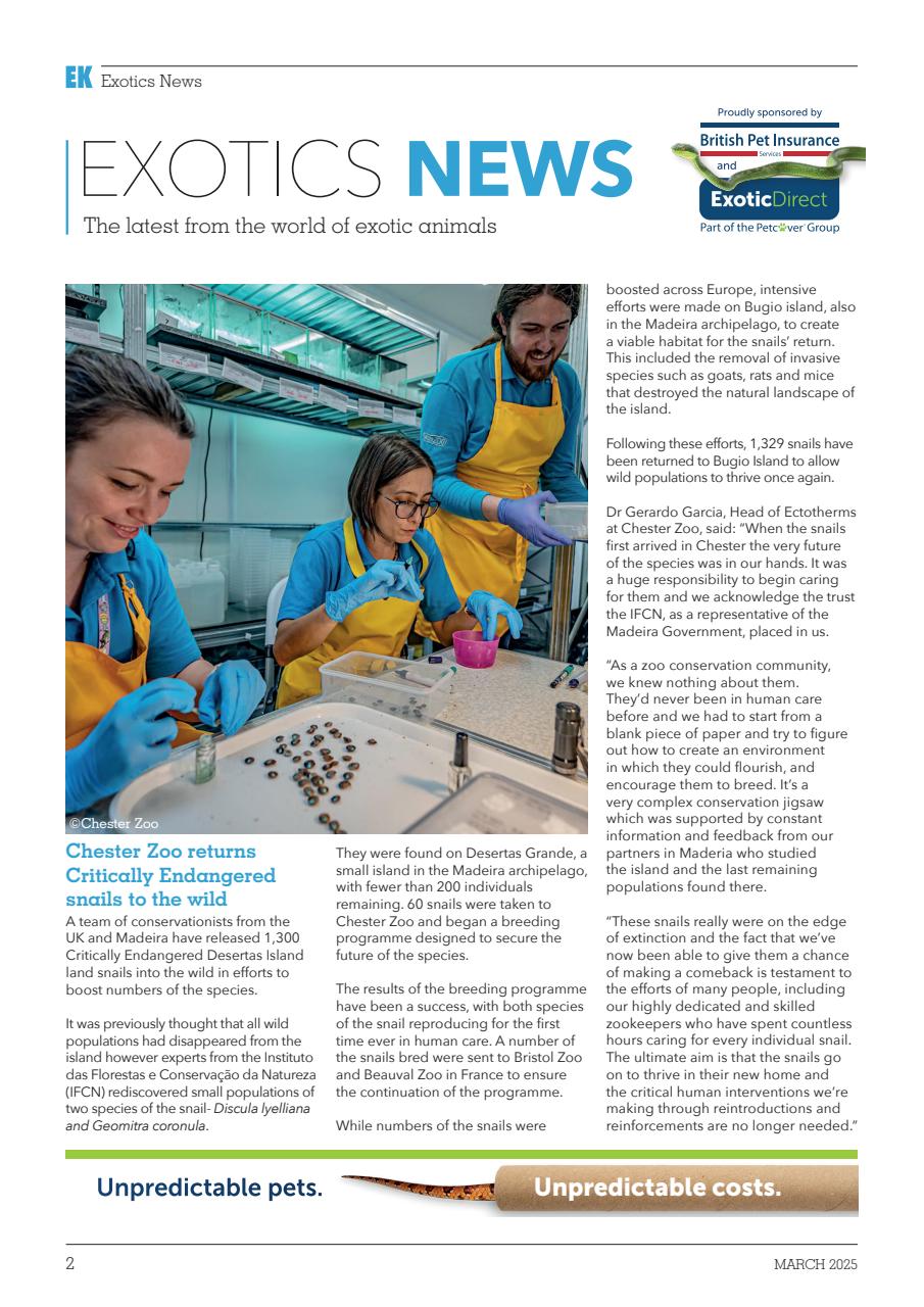 Exotics Keeper Preview Pages