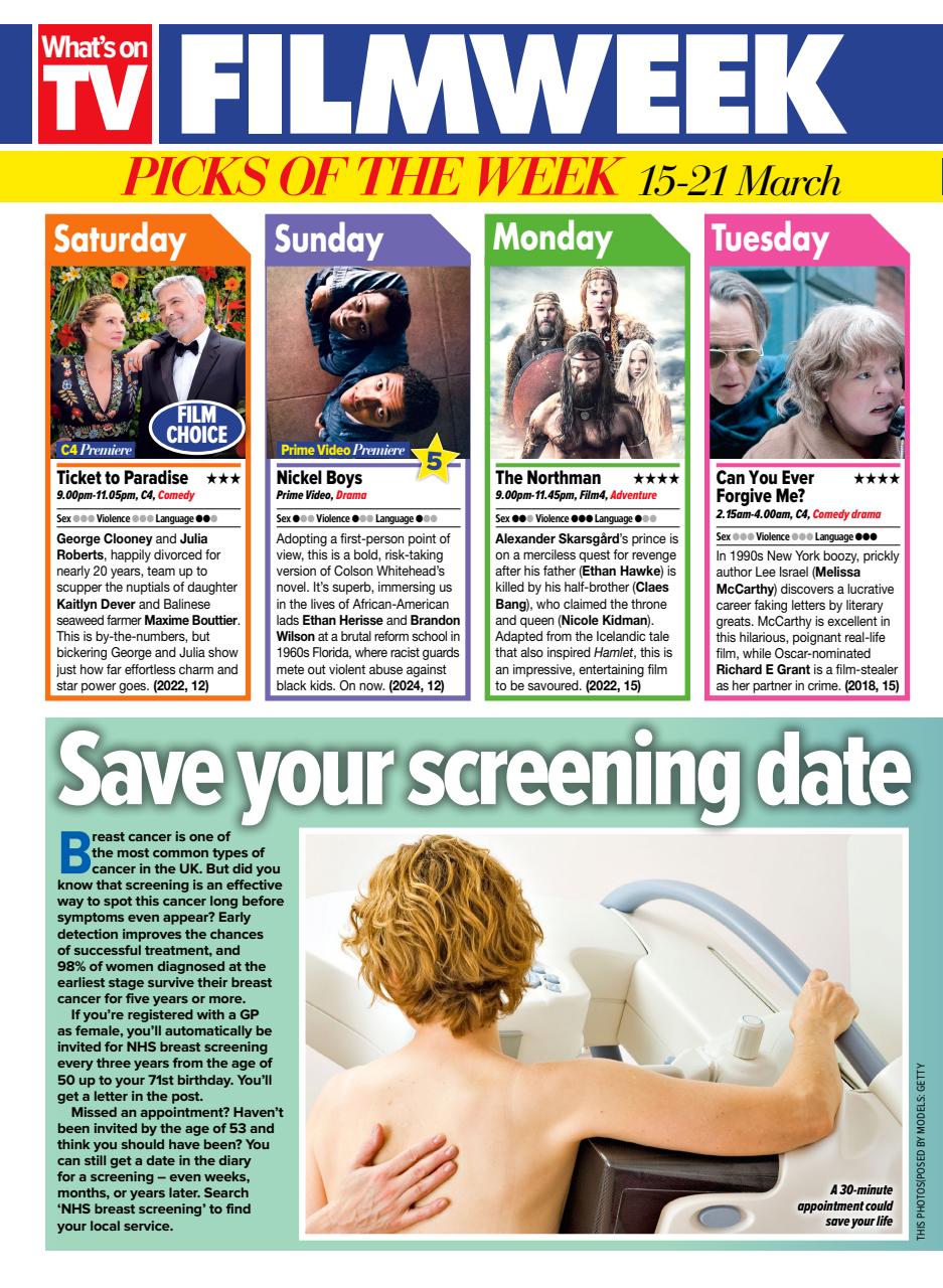 What's on TV Preview Pages