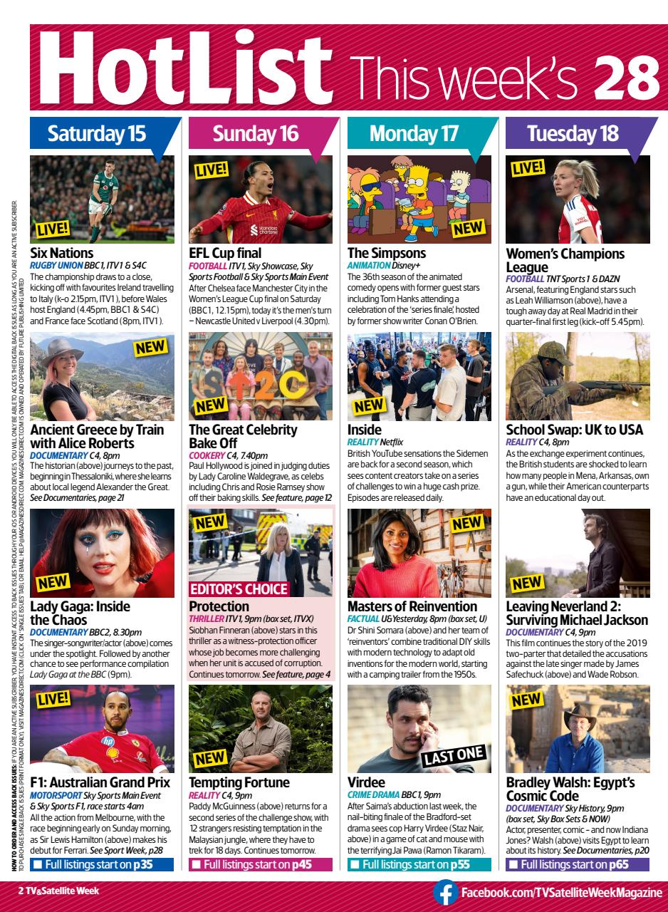 TV & Satellite Week Preview Pages