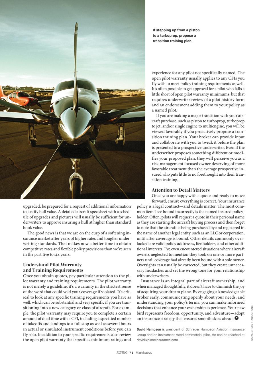 FLYING Magazine Preview Pages