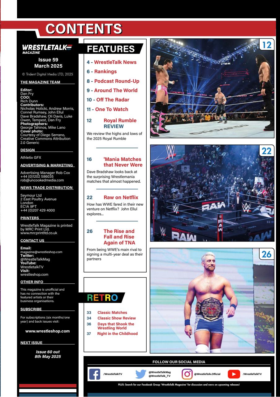 Wrestletalk Magazine Preview Pages