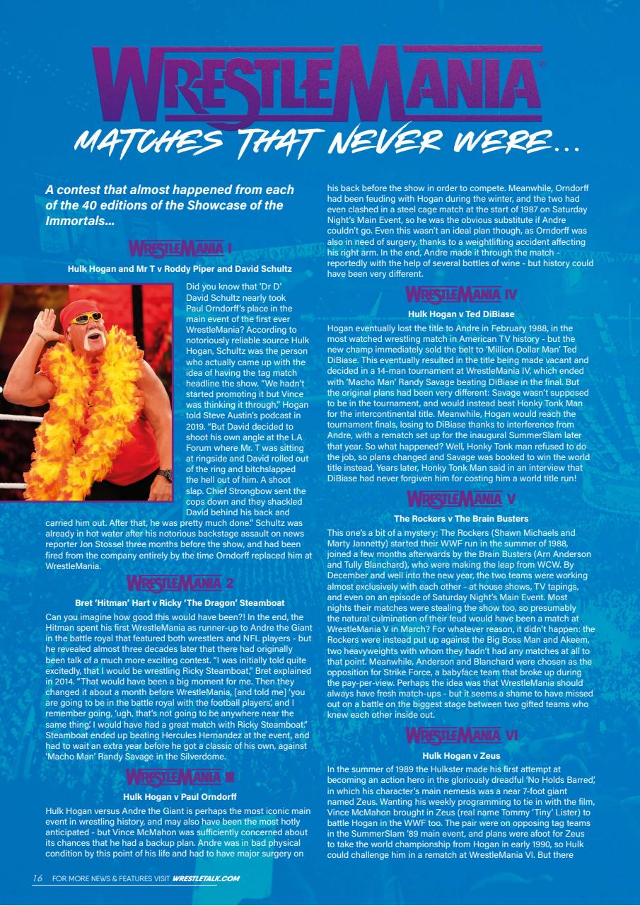 Wrestletalk Magazine Preview Pages
