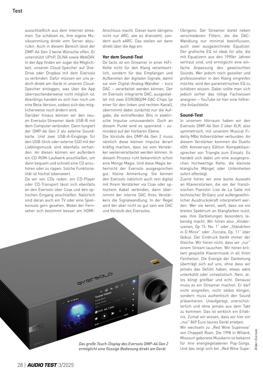 Audio Test Preview Pages