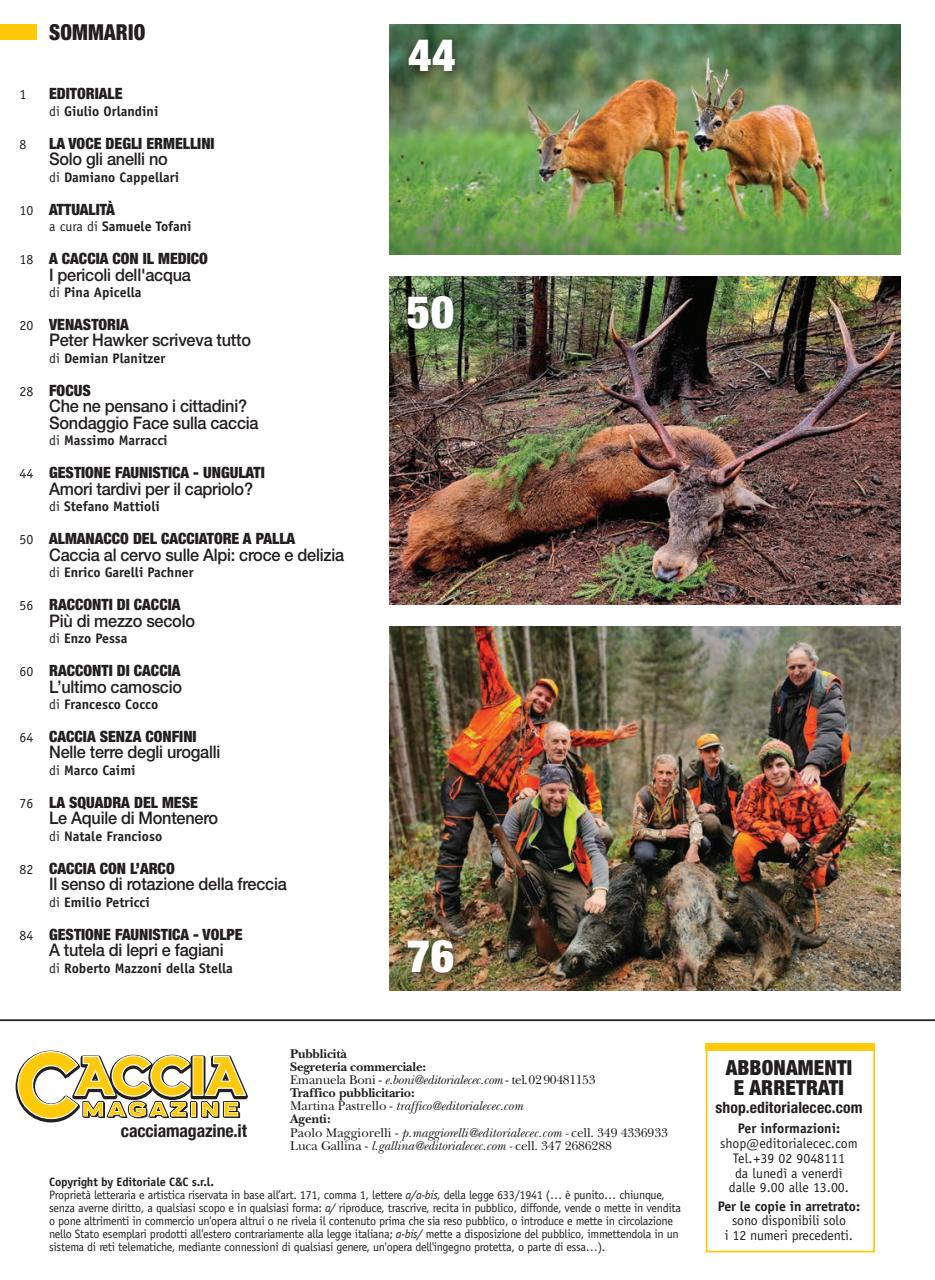 Caccia Magazine Preview Pages
