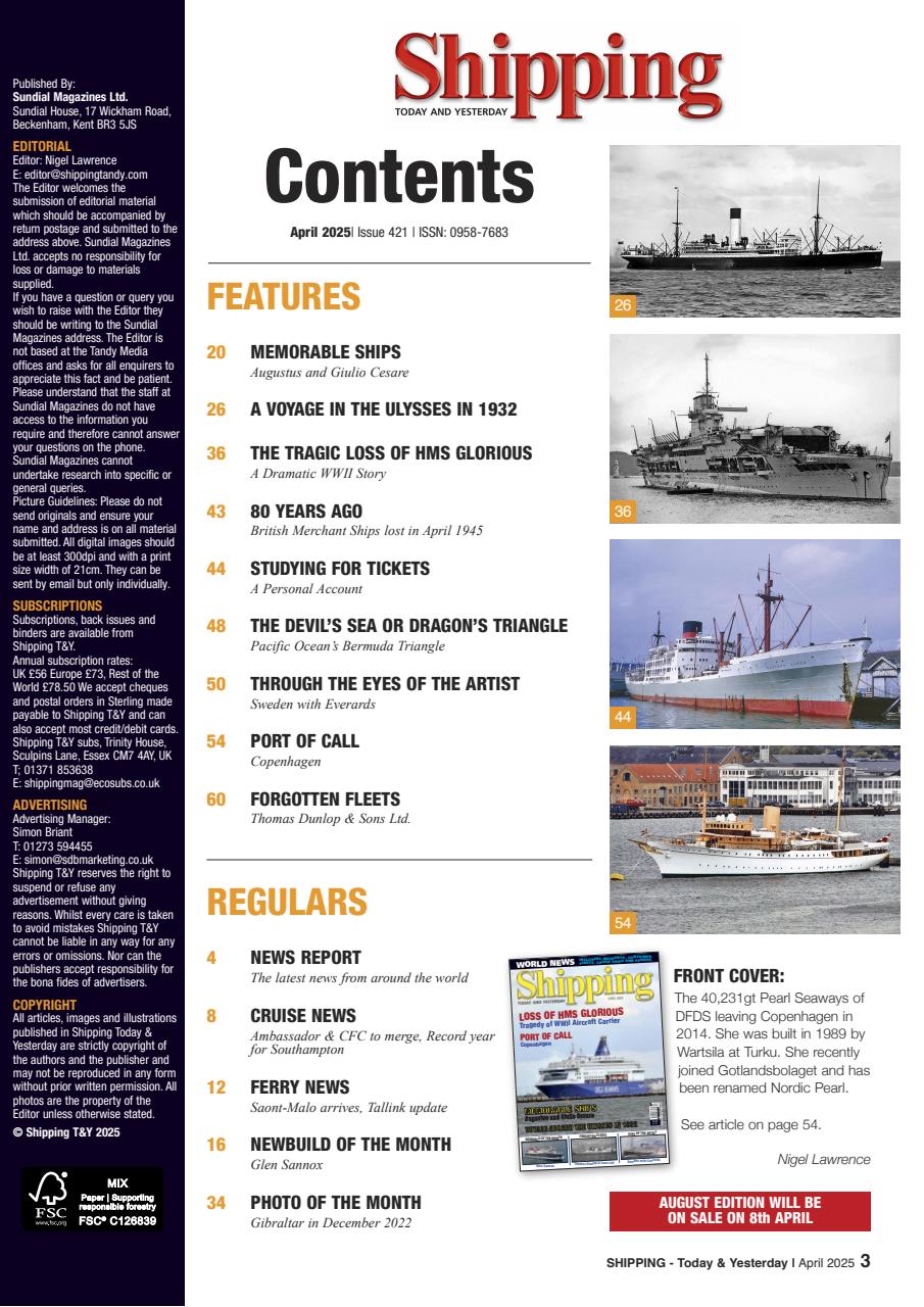 Shipping Today & Yesterday Preview Pages