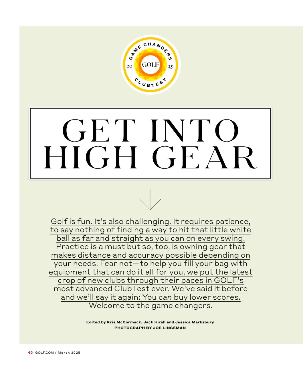 Golf Magazine Preview Pages