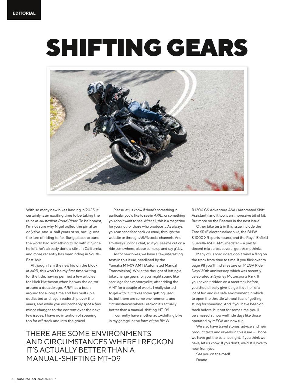 Australian Road Rider Preview Pages