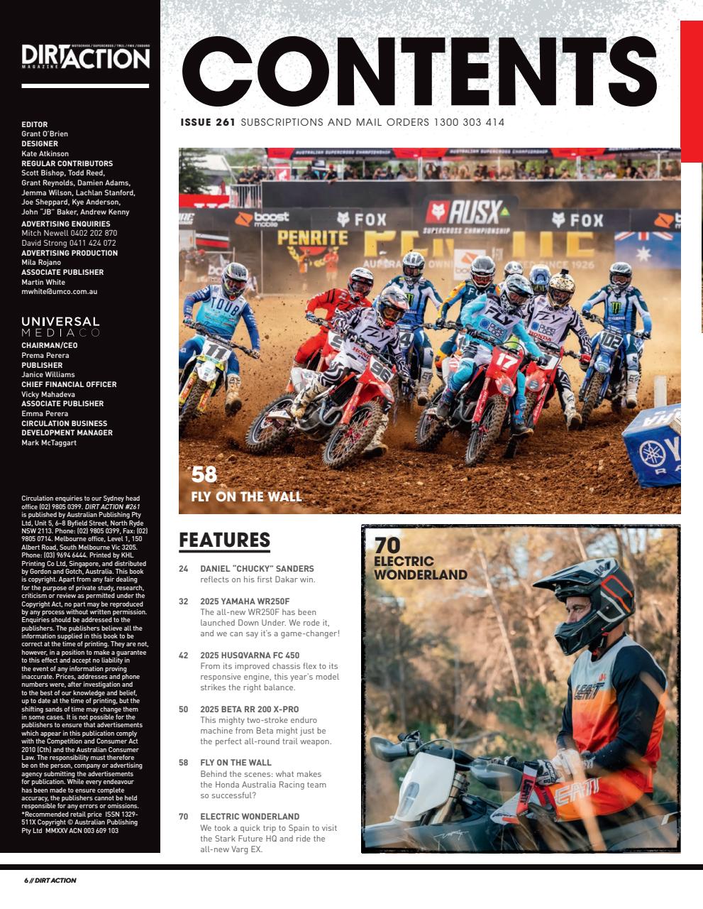 Dirt Action Preview Pages