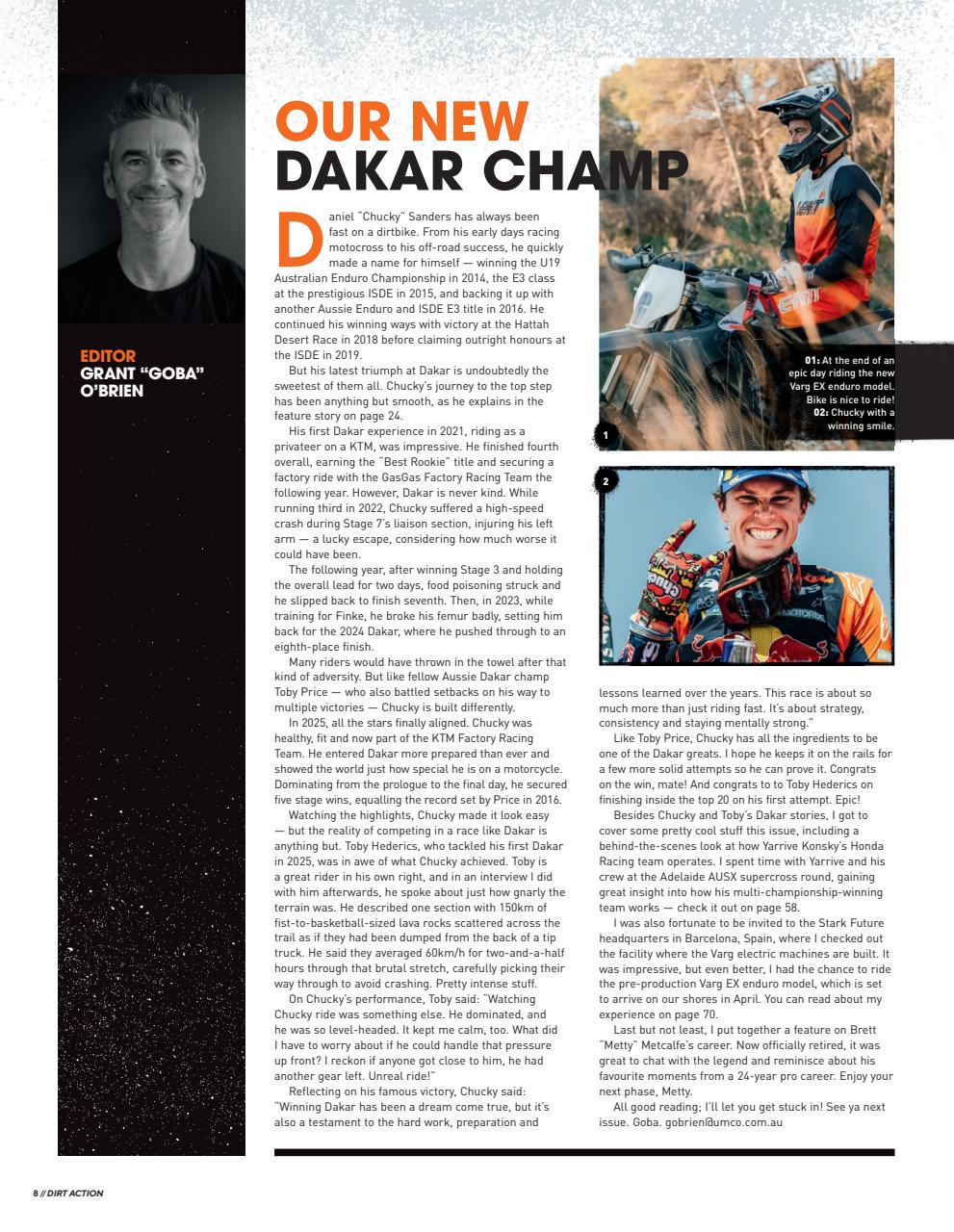 Dirt Action Preview Pages