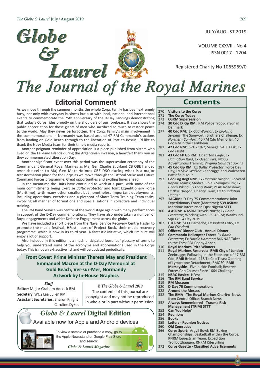 Globe & Laurel Preview Pages