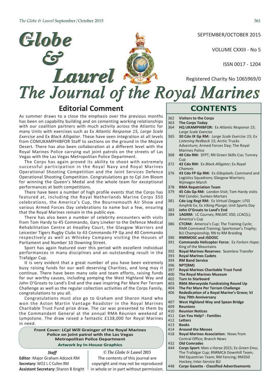 Globe & Laurel Preview Pages