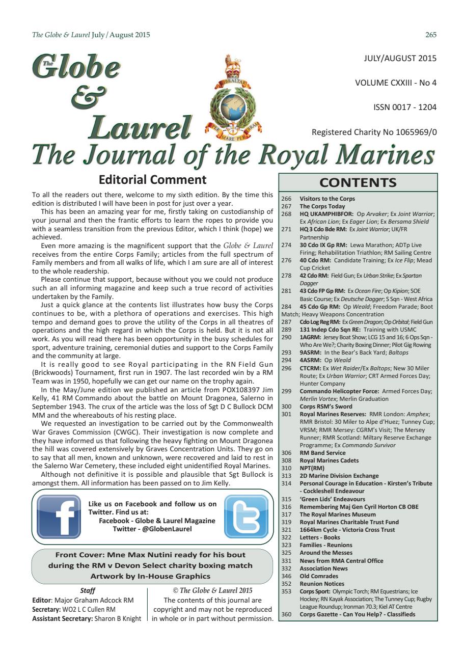 Globe & Laurel Preview Pages