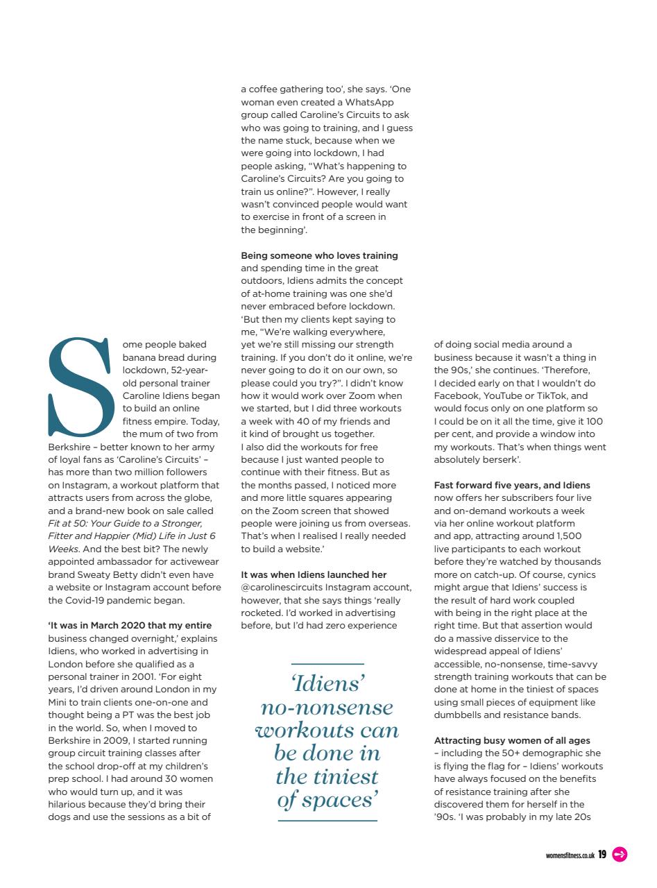 Women’s Fitness Preview Pages