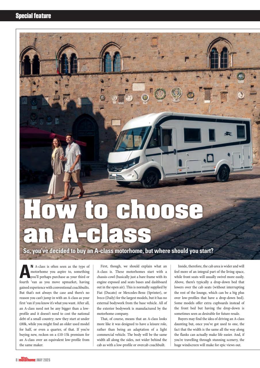 What Motorhome magazine Preview Pages