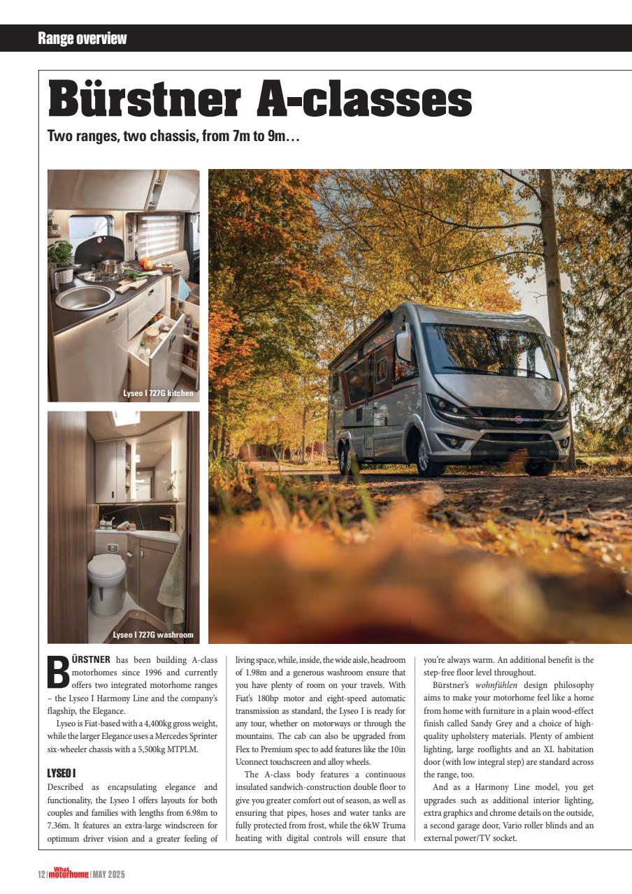 What Motorhome magazine Preview Pages