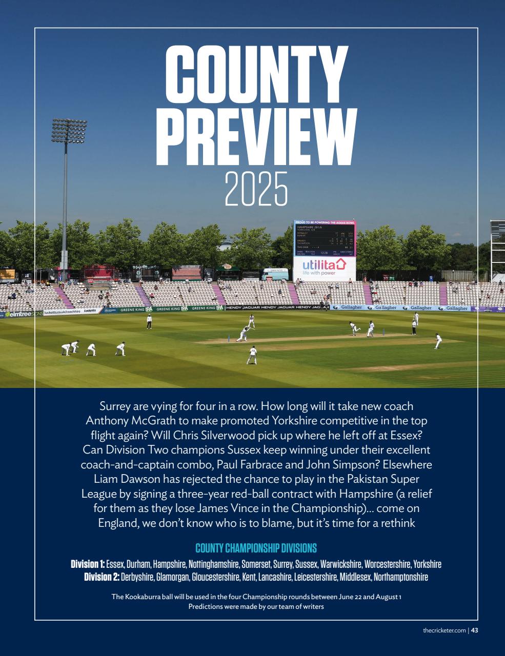 The Cricketer Magazine Preview Pages