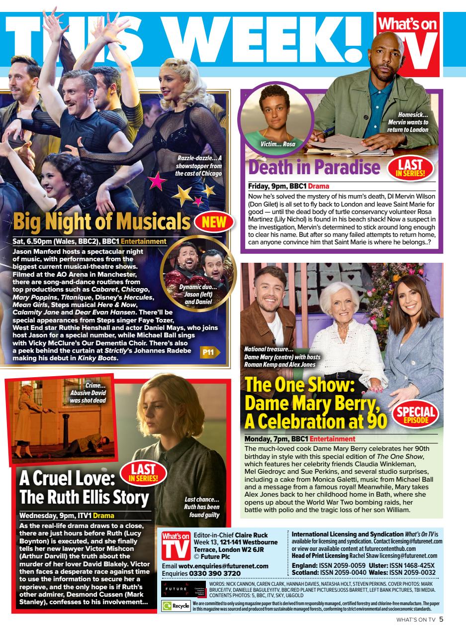 What's on TV Preview Pages