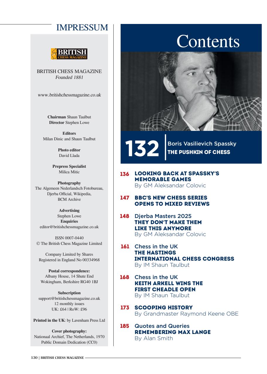 British Chess Magazine Preview Pages
