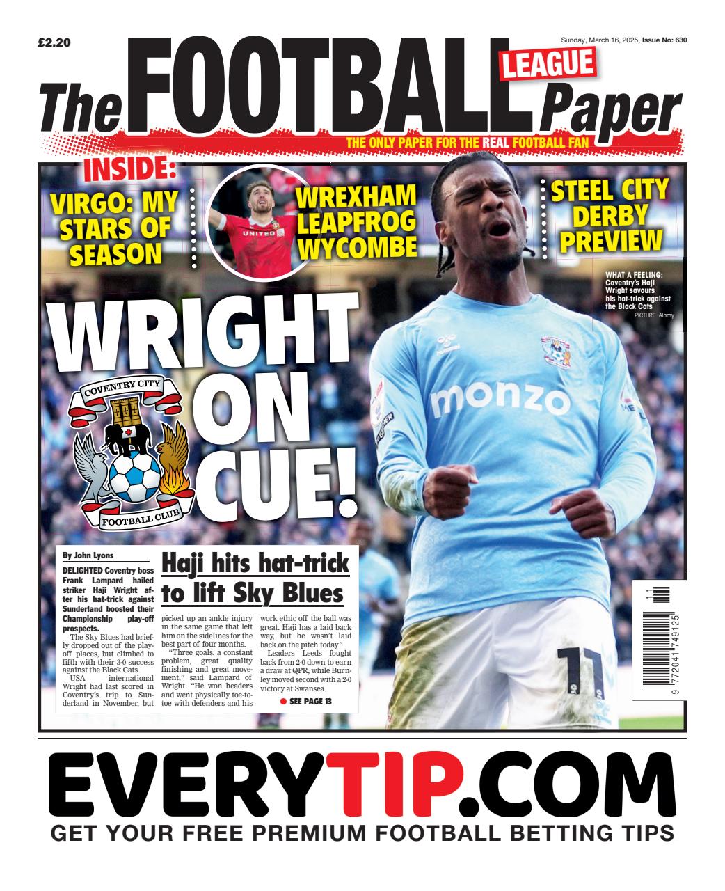 The Football League Paper Preview Pages