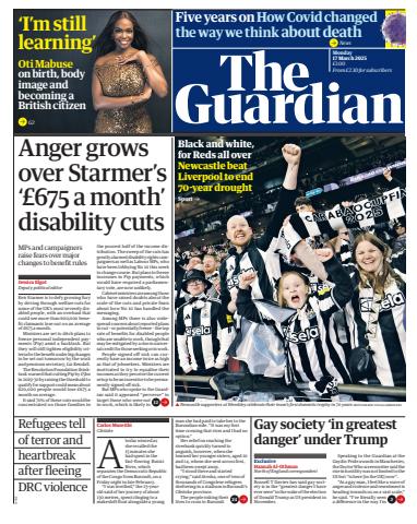 The Guardian Newspaper issue Monday, 17 March 2025