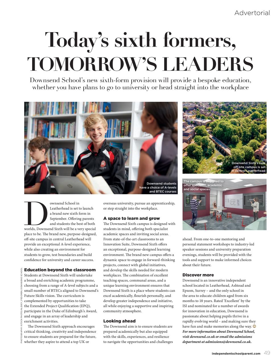 Independent School Parent Preview Pages