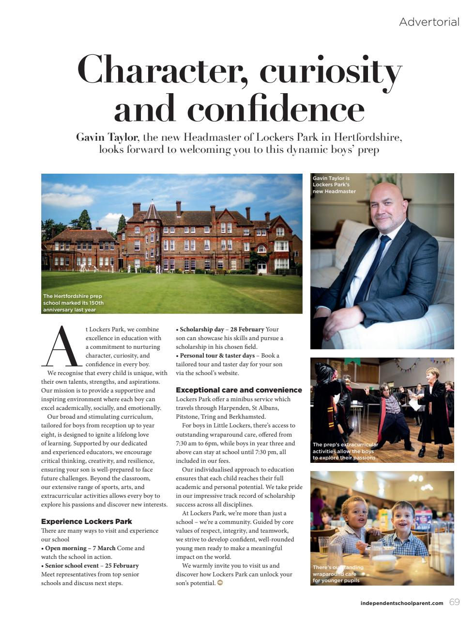 Independent School Parent Preview Pages