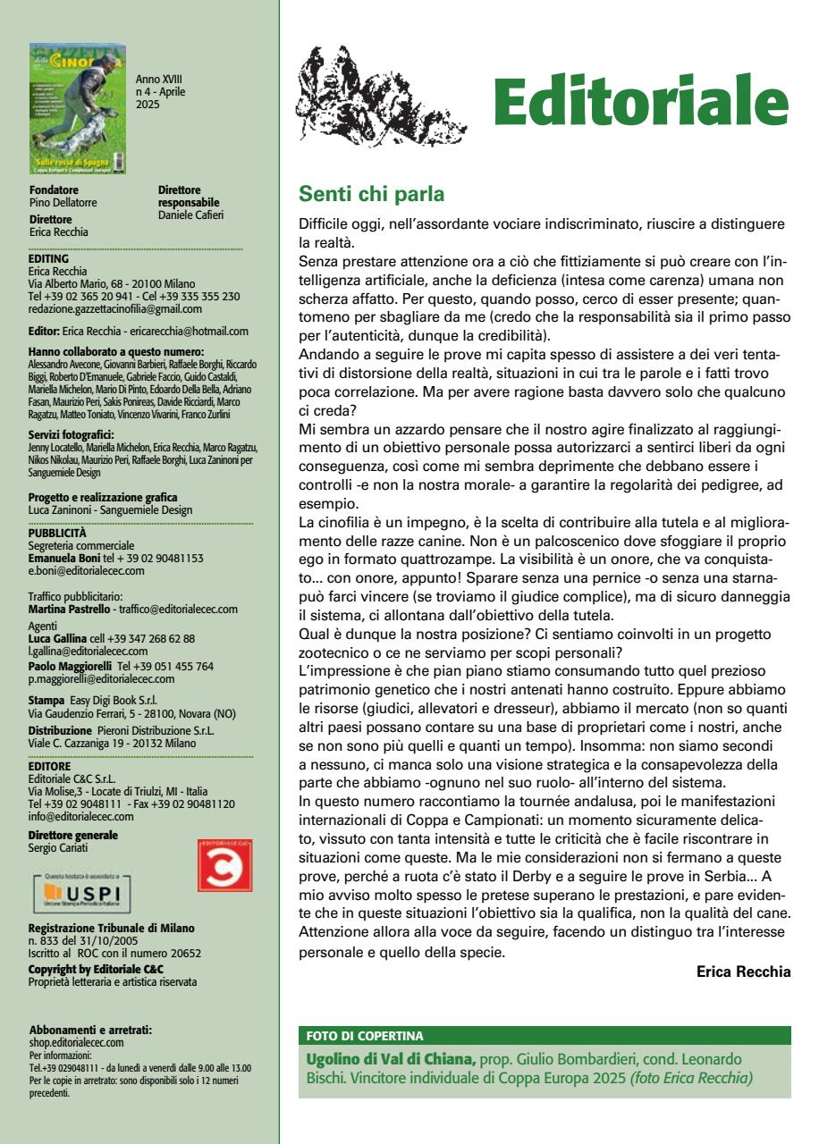 La Gazzetta Della Cinofilia Venatoria Preview Pages