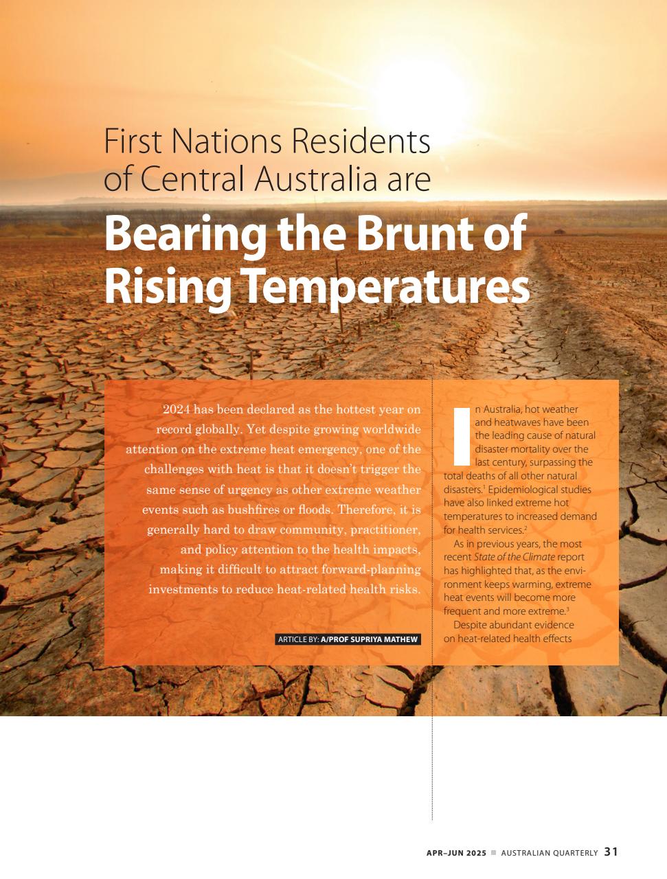 AQ: Australian Quarterly Preview Pages