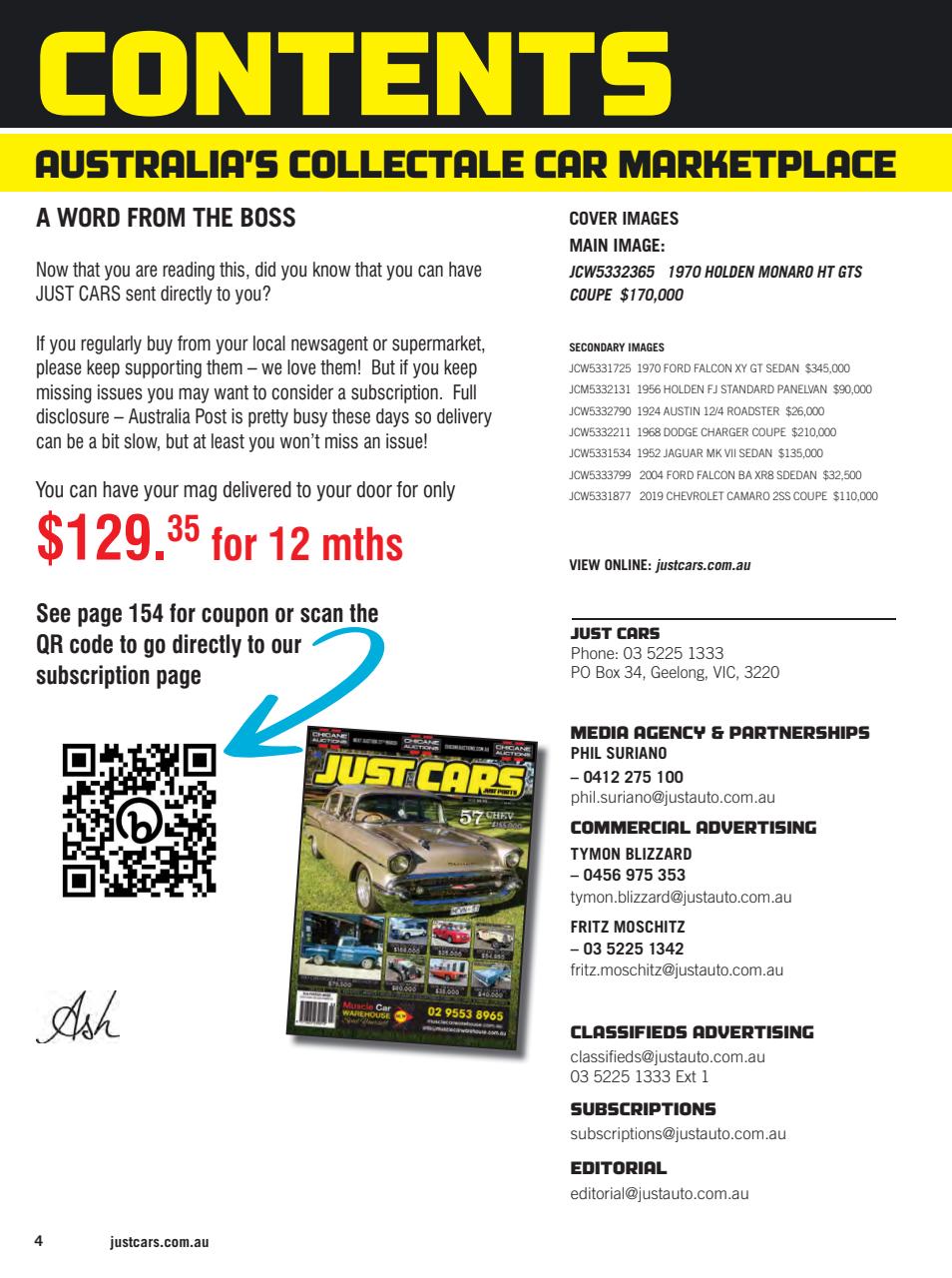 JUST CARS Preview Pages