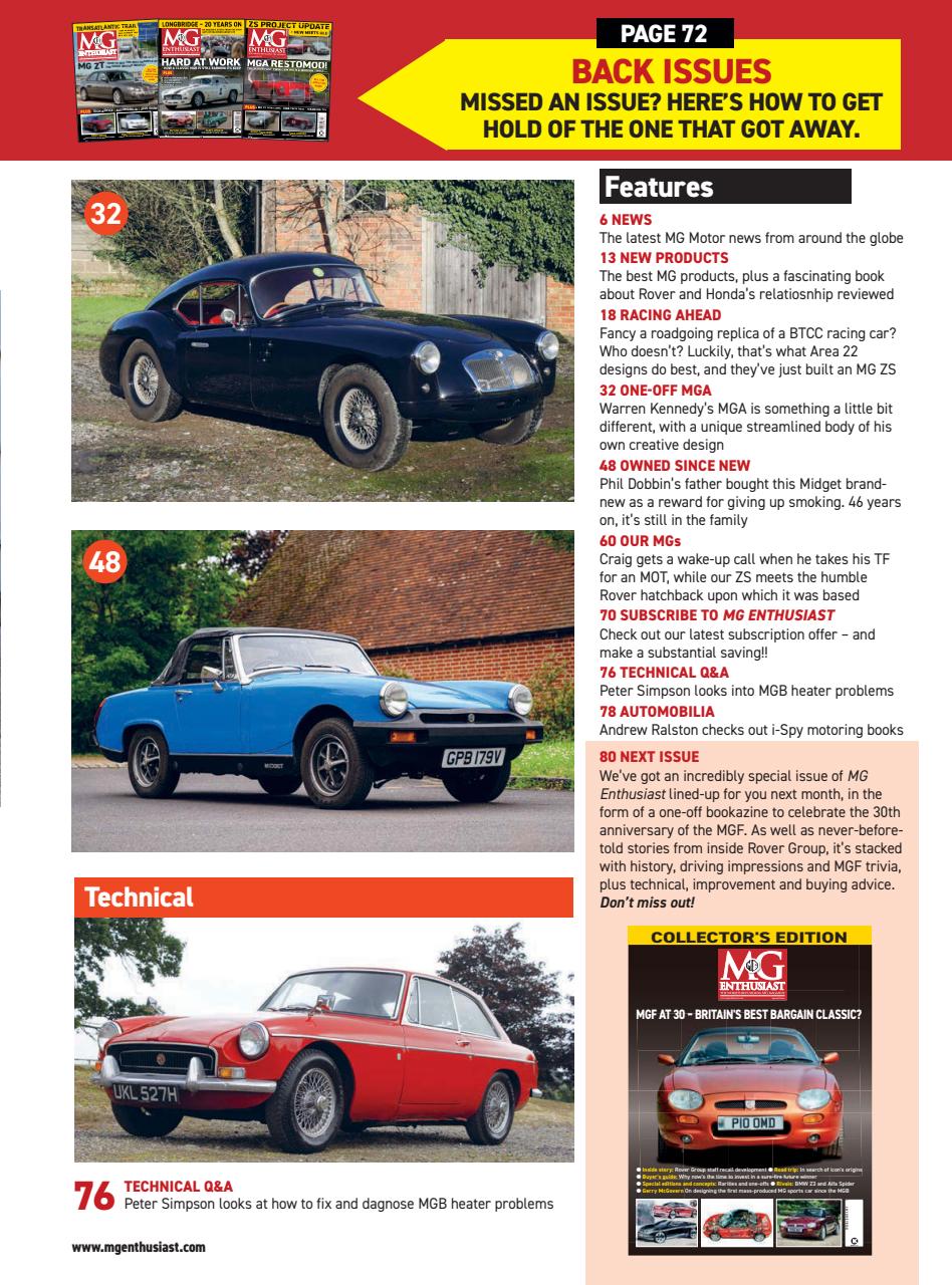 MG Enthusiast Preview Pages