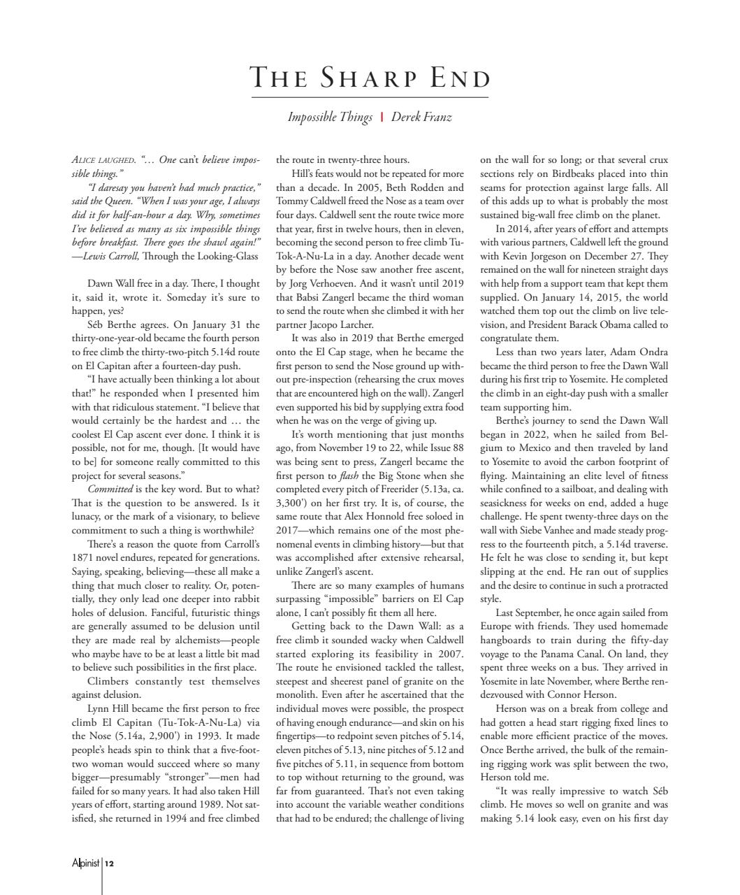 Alpinist Preview Pages