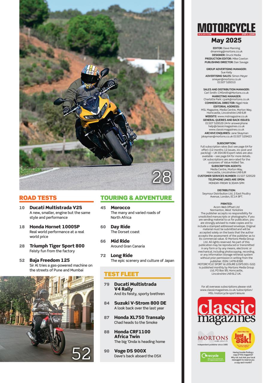 Motorcycle Sport & Leisure Preview Pages