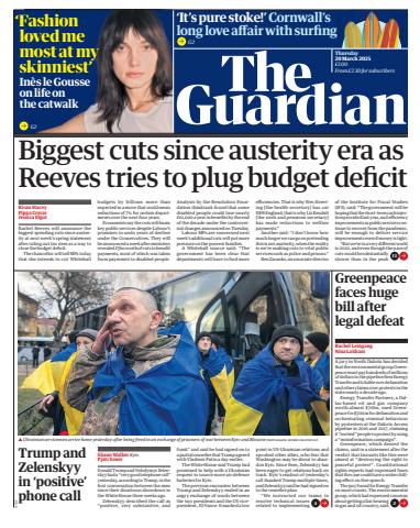 The Guardian Newspaper issue Thursday, 20 March 2025