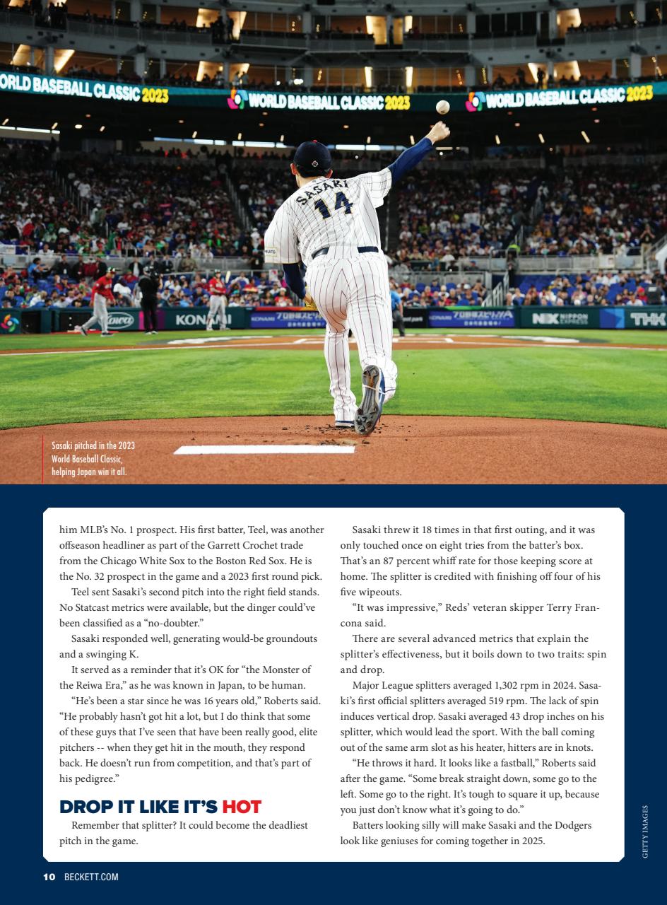 Beckett Baseball Magazine Preview Pages