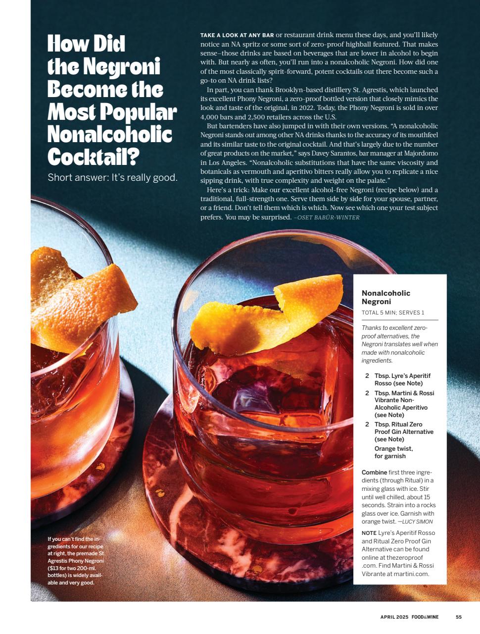 Food & Wine Preview Pages