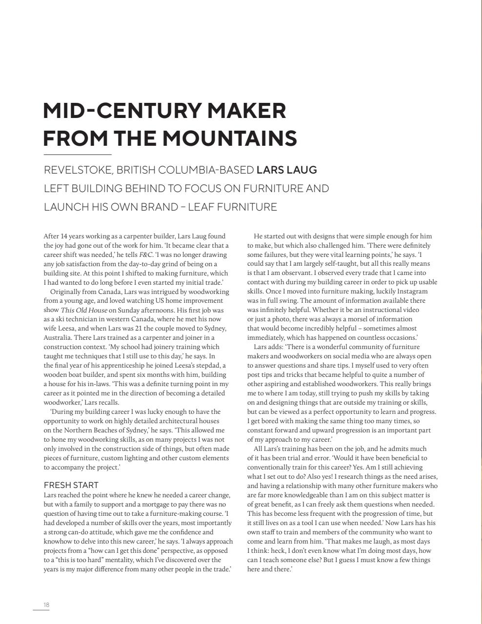 Furniture & Cabinetmaking Preview Pages