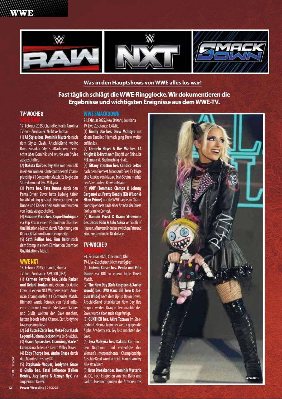 Power-Wrestling Preview Pages