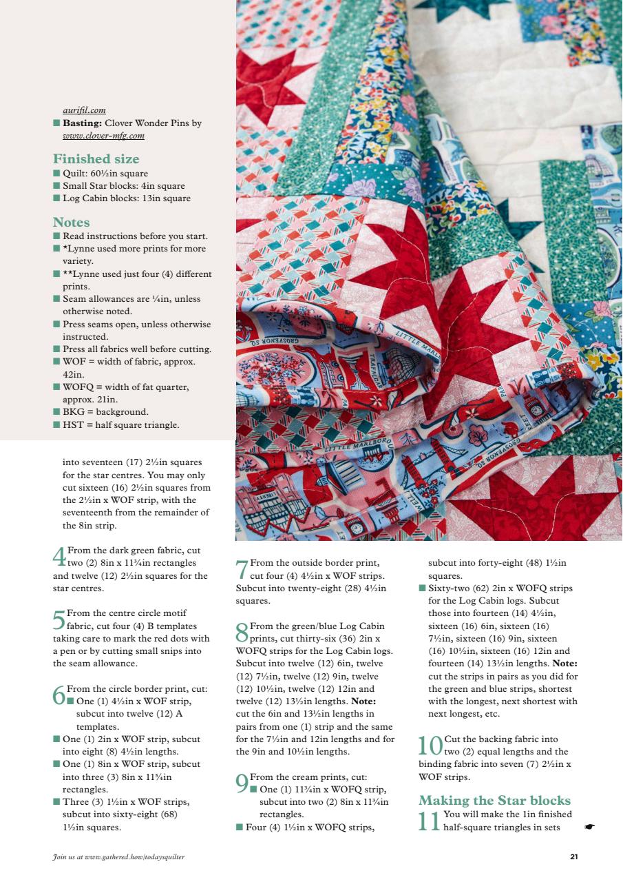 Today’s Quilter Preview Pages