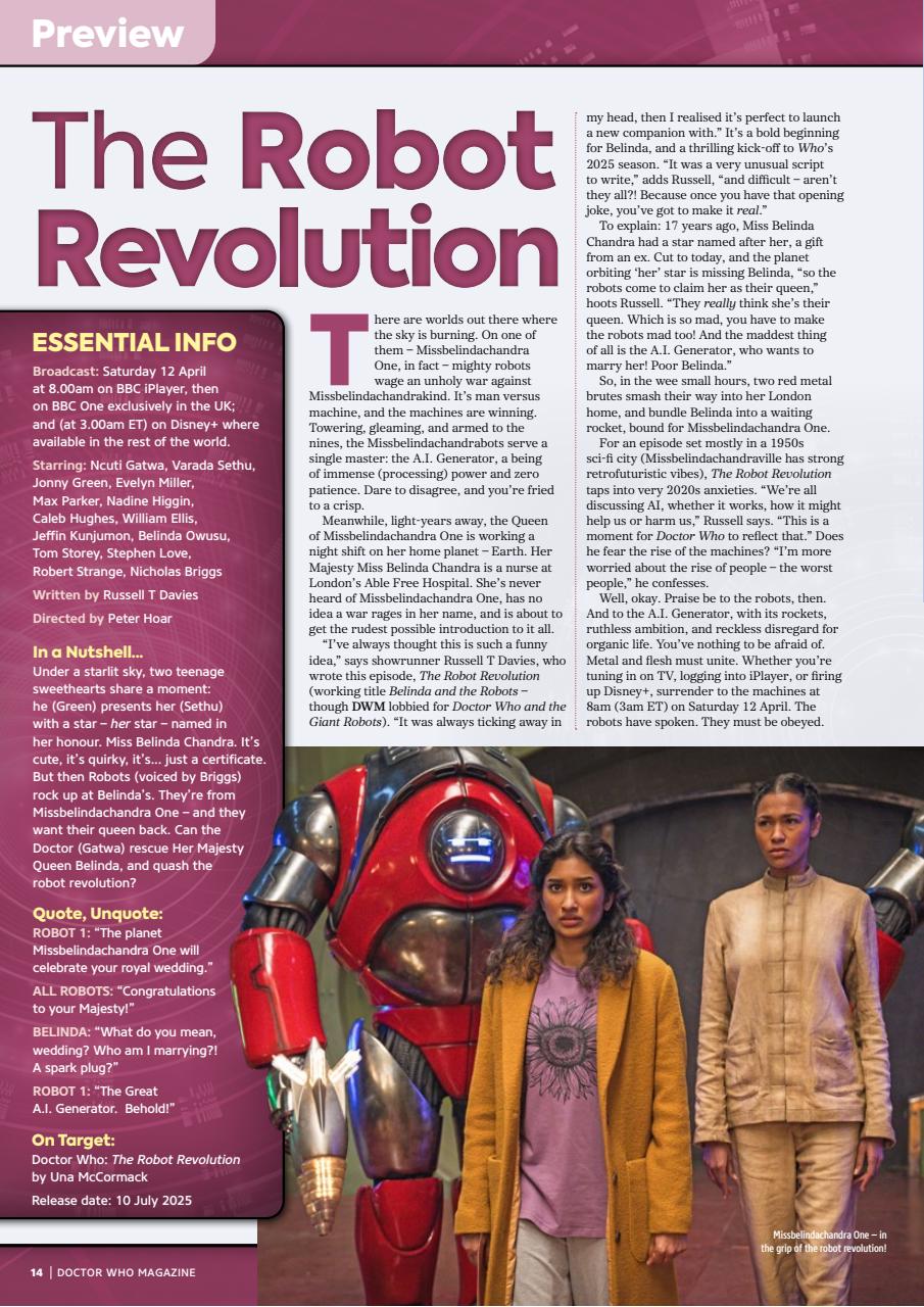 Doctor Who Magazine Preview Pages