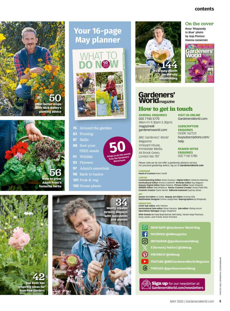 BBC Gardeners’ World Magazine Preview Pages