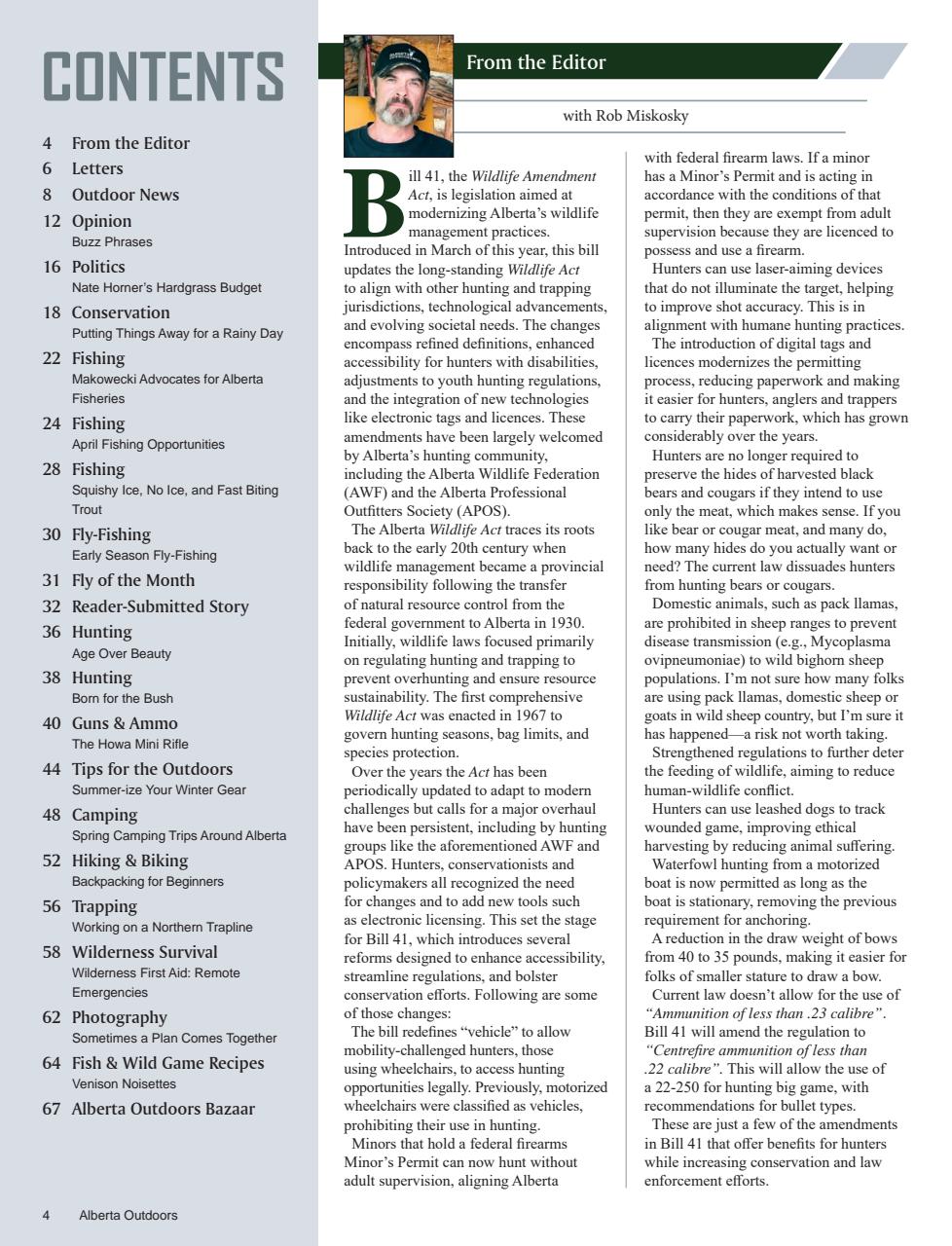 Alberta Outdoors Preview Pages