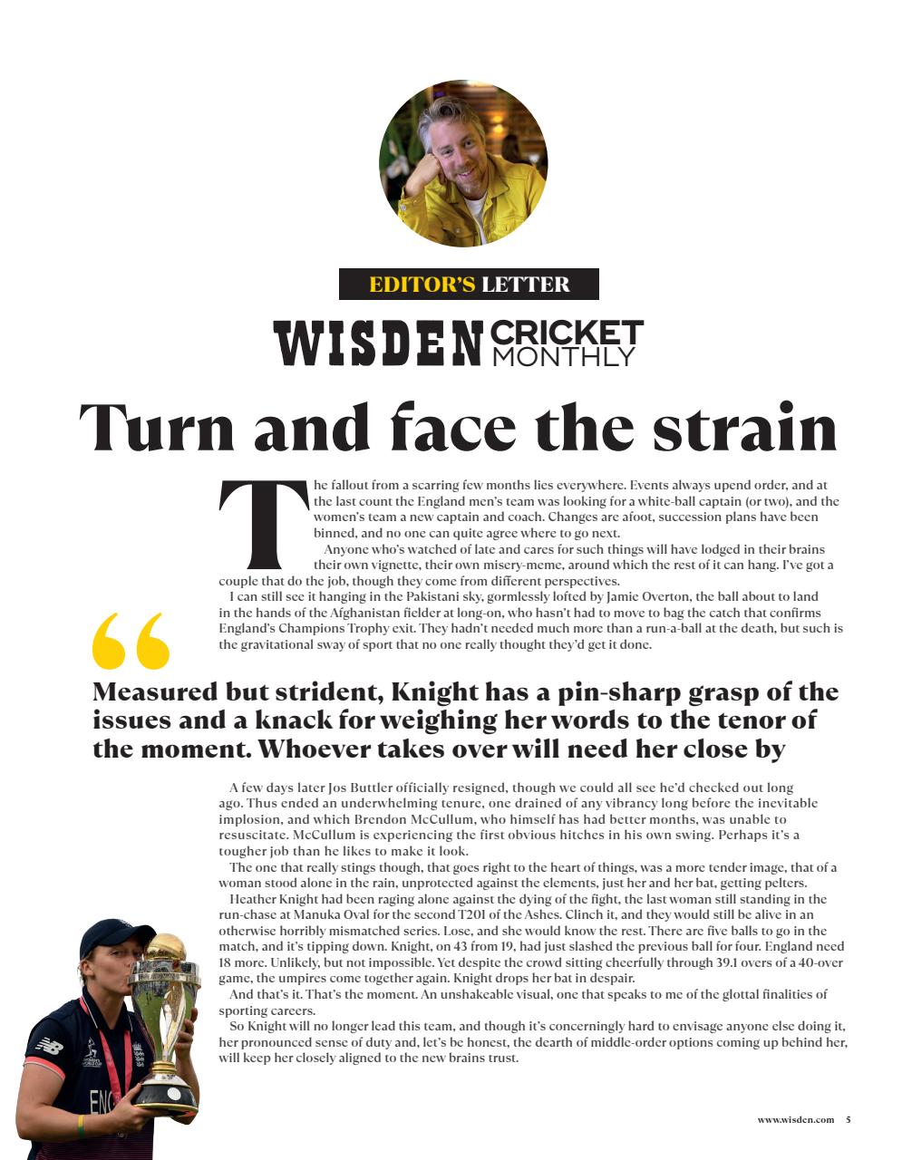 Wisden Cricket Monthly Preview Pages