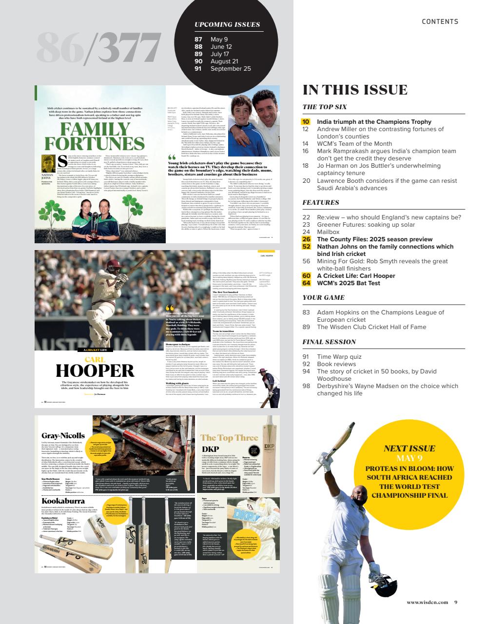 Wisden Cricket Monthly Preview Pages