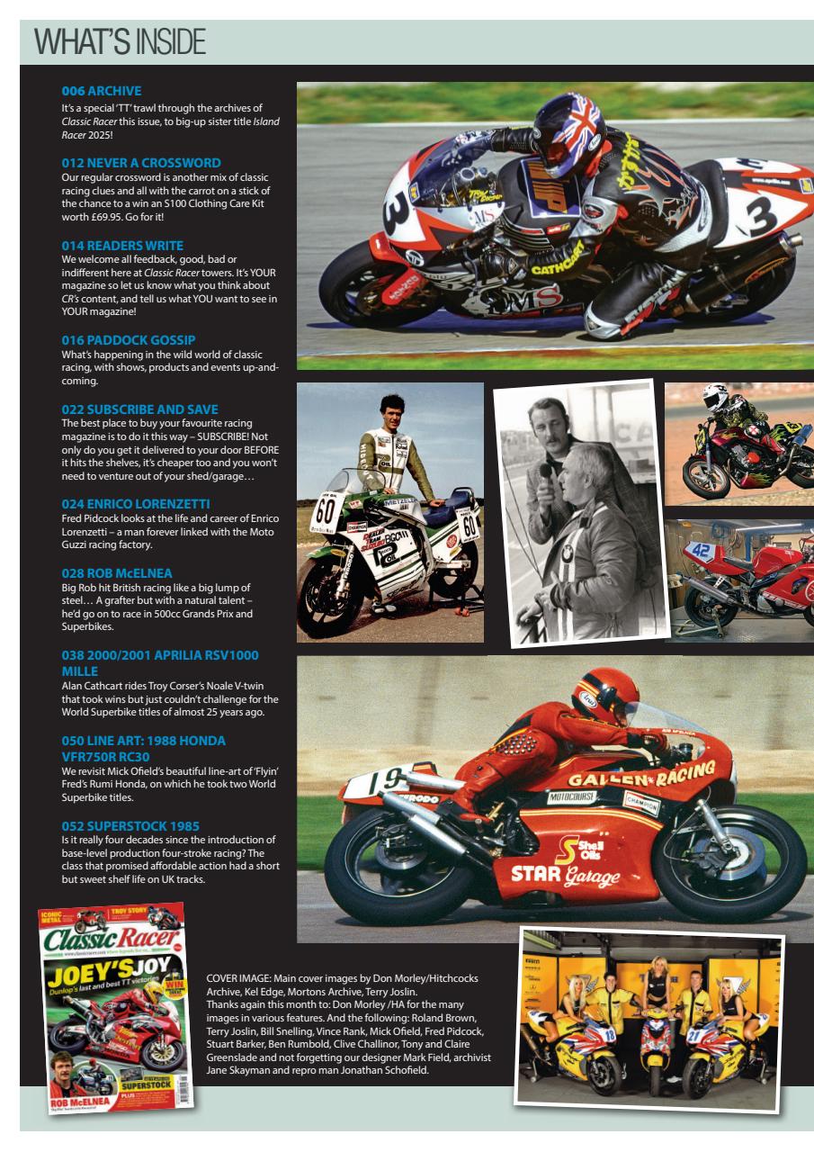 Classic Racer Preview Pages