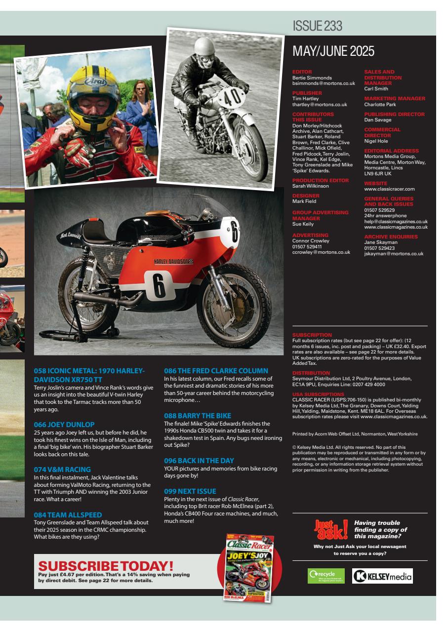 Classic Racer Preview Pages