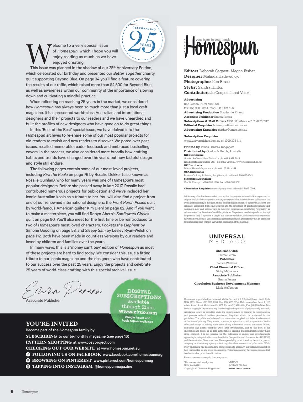 Homespun Preview Pages