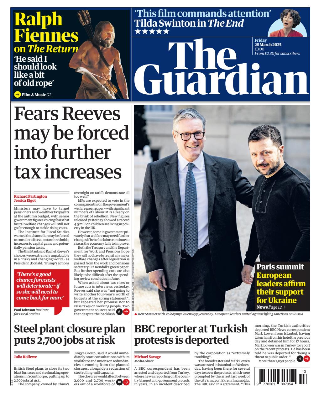 The Guardian Newspaper Preview Pages