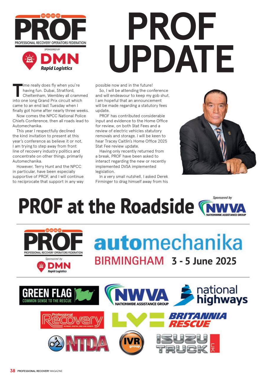 Professional Recovery Magazine Preview Pages